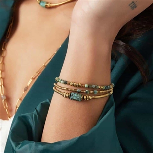 Grönt Eley armband med natursten.