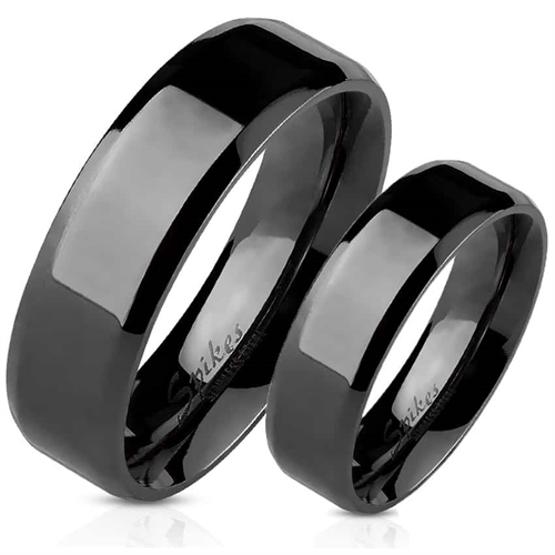 IP Black Engagement Ring Spikes