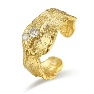 Zena ring i guldpläterat sterlingsilver 925 med sten